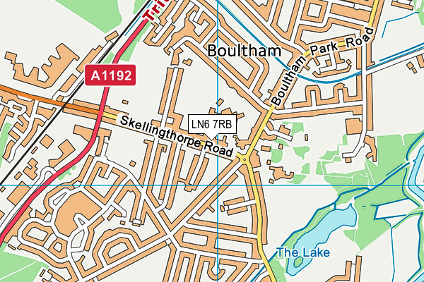 LN6 7RB map - OS VectorMap District (Ordnance Survey)