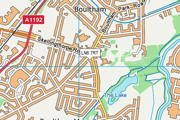 LN6 7RT map - OS VectorMap District (Ordnance Survey)