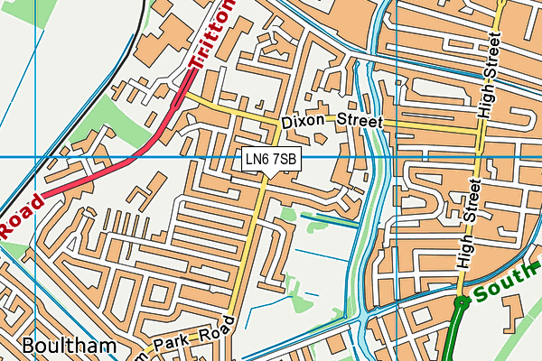 LN6 7SB map - OS VectorMap District (Ordnance Survey)