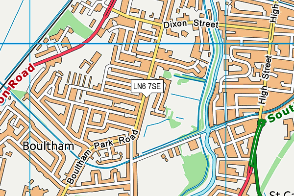 LN6 7SE map - OS VectorMap District (Ordnance Survey)