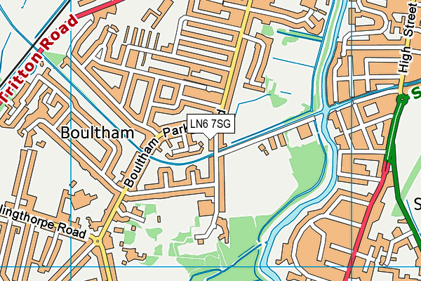 LN6 7SG map - OS VectorMap District (Ordnance Survey)