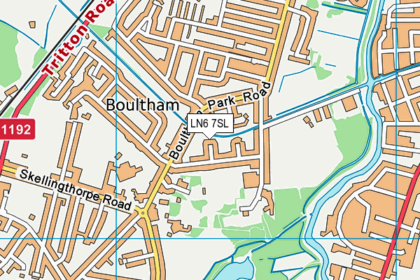 LN6 7SL map - OS VectorMap District (Ordnance Survey)