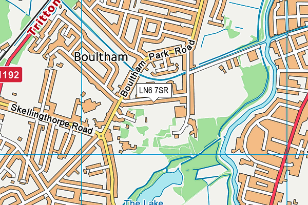 Boultham Park map (LN6 7SR) - OS VectorMap District (Ordnance Survey)