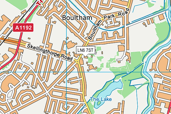 LN6 7ST map - OS VectorMap District (Ordnance Survey)