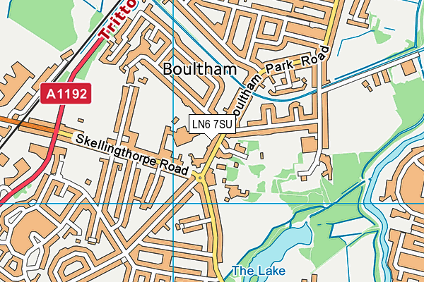 LN6 7SU map - OS VectorMap District (Ordnance Survey)