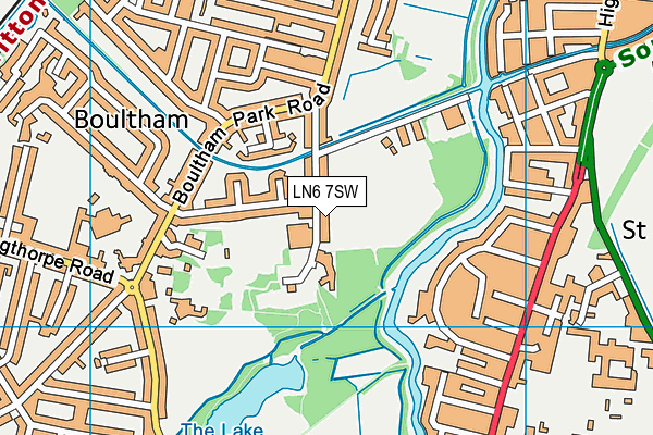 LN6 7SW map - OS VectorMap District (Ordnance Survey)
