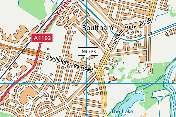 LN6 7SX map - OS VectorMap District (Ordnance Survey)