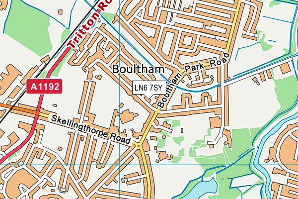 LN6 7SY map - OS VectorMap District (Ordnance Survey)