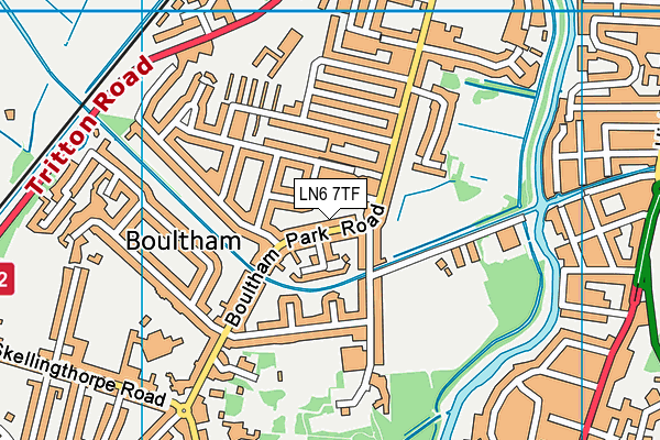LN6 7TF map - OS VectorMap District (Ordnance Survey)