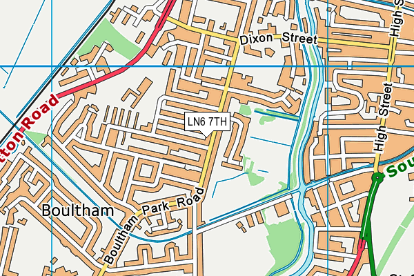 LN6 7TH map - OS VectorMap District (Ordnance Survey)