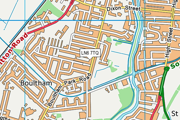 LN6 7TQ map - OS VectorMap District (Ordnance Survey)