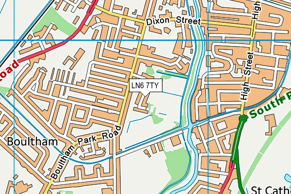 LN6 7TY map - OS VectorMap District (Ordnance Survey)