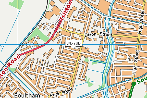 LN6 7UD map - OS VectorMap District (Ordnance Survey)