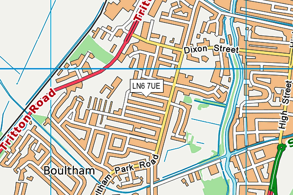 LN6 7UE map - OS VectorMap District (Ordnance Survey)