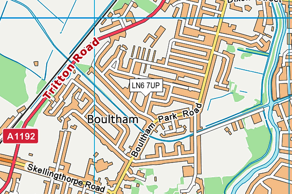 LN6 7UP map - OS VectorMap District (Ordnance Survey)