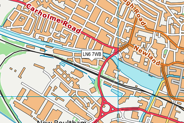 LN6 7WB map - OS VectorMap District (Ordnance Survey)