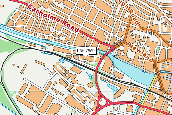 LN6 7WD map - OS VectorMap District (Ordnance Survey)
