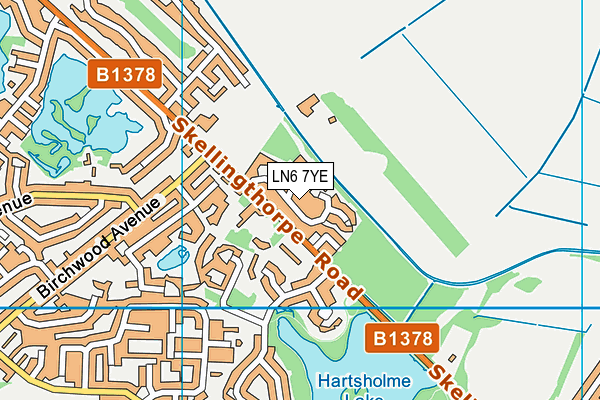 LN6 7YE map - OS VectorMap District (Ordnance Survey)