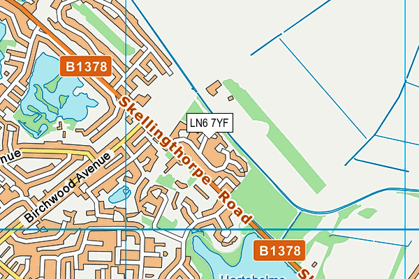 LN6 7YF map - OS VectorMap District (Ordnance Survey)