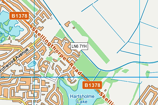 LN6 7YH map - OS VectorMap District (Ordnance Survey)