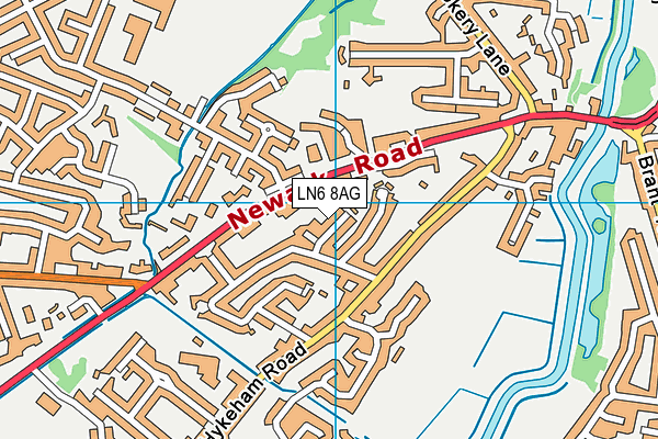 LN6 8AG map - OS VectorMap District (Ordnance Survey)