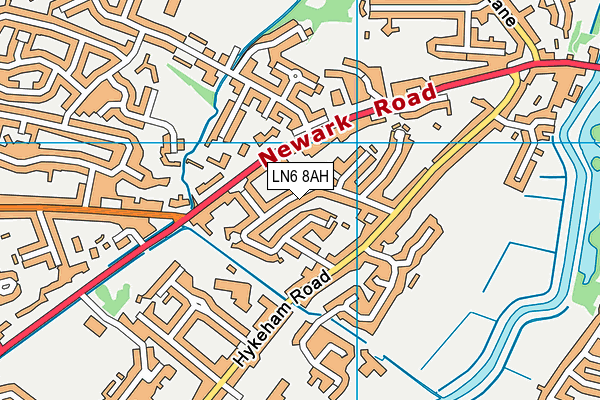 LN6 8AH map - OS VectorMap District (Ordnance Survey)