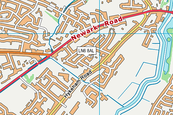 LN6 8AL map - OS VectorMap District (Ordnance Survey)