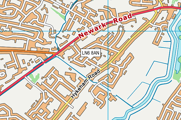 LN6 8AN map - OS VectorMap District (Ordnance Survey)