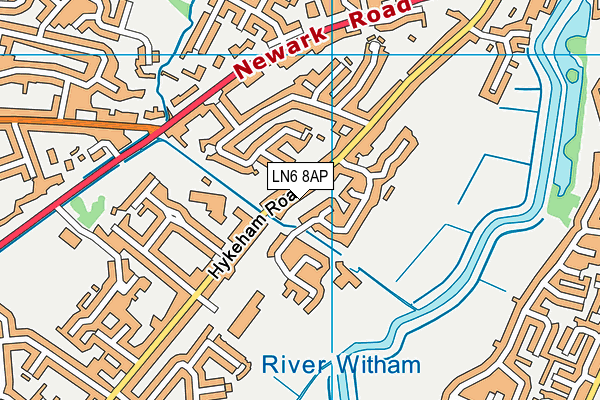 LN6 8AP map - OS VectorMap District (Ordnance Survey)