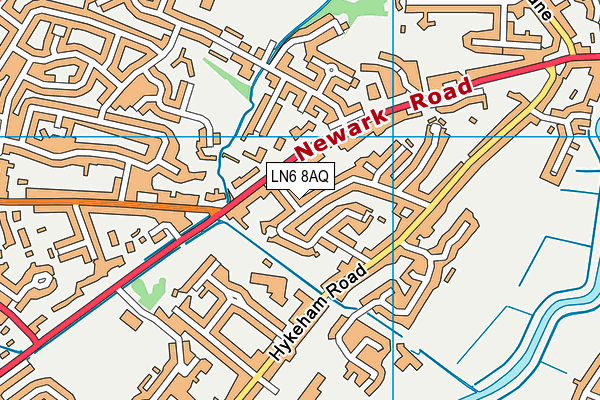 LN6 8AQ map - OS VectorMap District (Ordnance Survey)