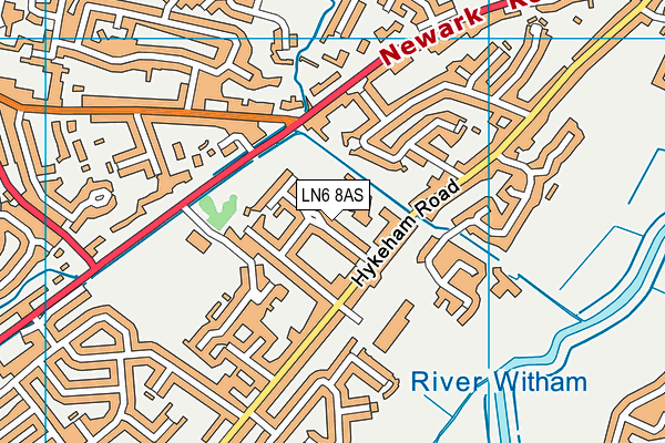 LN6 8AS map - OS VectorMap District (Ordnance Survey)