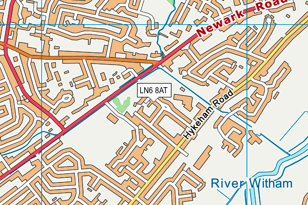 LN6 8AT map - OS VectorMap District (Ordnance Survey)