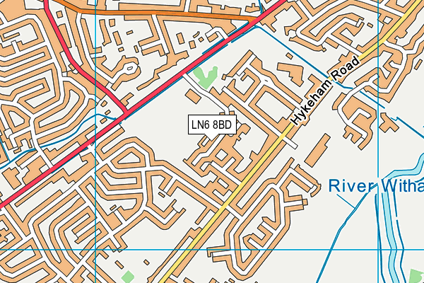 LN6 8BD map - OS VectorMap District (Ordnance Survey)