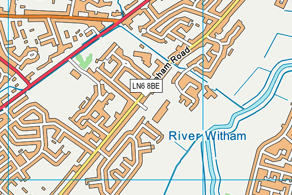 LN6 8BE map - OS VectorMap District (Ordnance Survey)