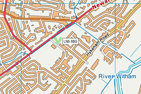 LN6 8BG map - OS VectorMap District (Ordnance Survey)