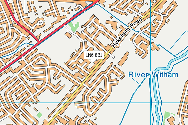 LN6 8BJ map - OS VectorMap District (Ordnance Survey)