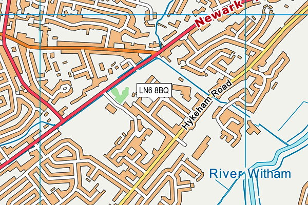 LN6 8BQ map - OS VectorMap District (Ordnance Survey)