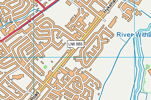 LN6 8BS map - OS VectorMap District (Ordnance Survey)