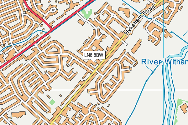 LN6 8BW map - OS VectorMap District (Ordnance Survey)