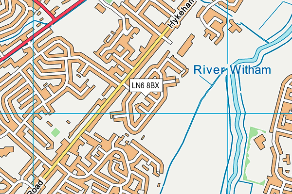 LN6 8BX map - OS VectorMap District (Ordnance Survey)