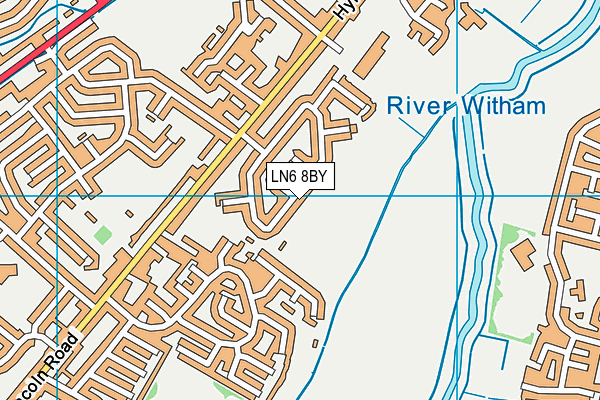LN6 8BY map - OS VectorMap District (Ordnance Survey)