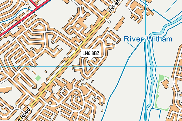 LN6 8BZ map - OS VectorMap District (Ordnance Survey)