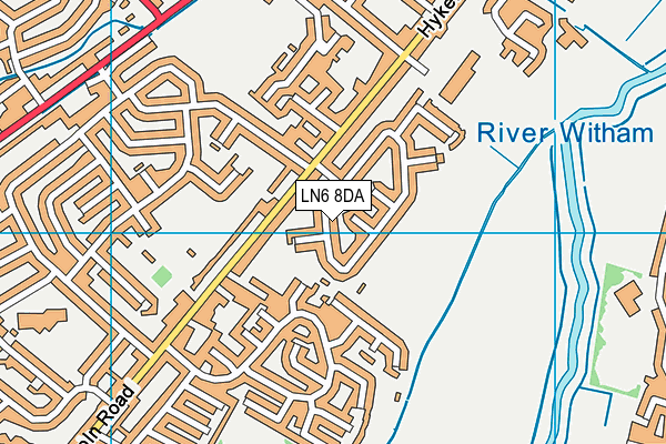 LN6 8DA map - OS VectorMap District (Ordnance Survey)