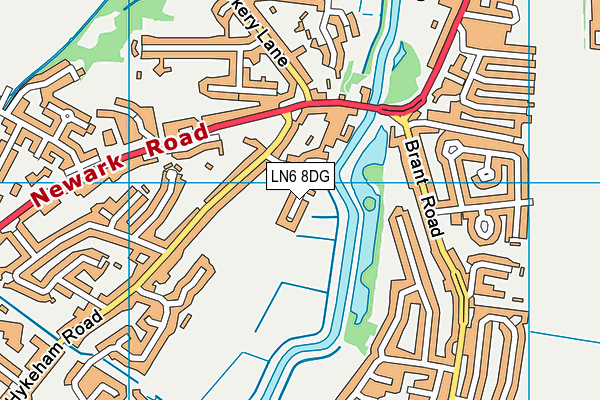 LN6 8DG map - OS VectorMap District (Ordnance Survey)