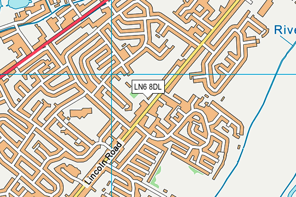 LN6 8DL map - OS VectorMap District (Ordnance Survey)
