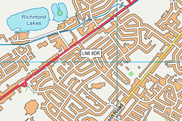 LN6 8DR map - OS VectorMap District (Ordnance Survey)