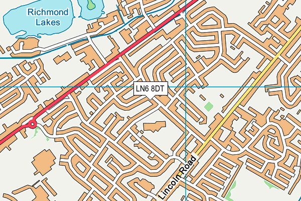 LN6 8DT map - OS VectorMap District (Ordnance Survey)