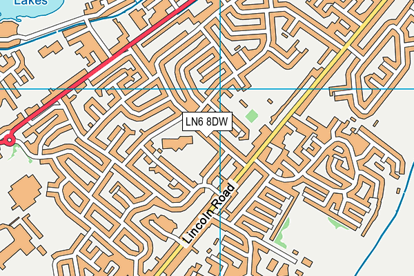 LN6 8DW map - OS VectorMap District (Ordnance Survey)