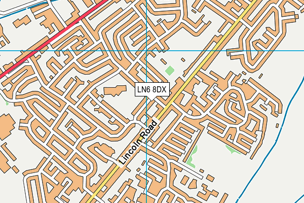 LN6 8DX map - OS VectorMap District (Ordnance Survey)