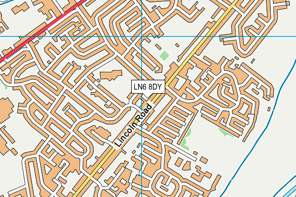 LN6 8DY map - OS VectorMap District (Ordnance Survey)